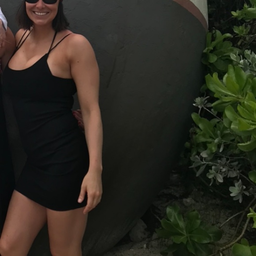Large tight black fashion nova dress